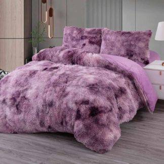 Čupavi set posteljine – 4 dela (lila)