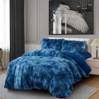 Čupavi set posteljine – 4 dela (teget)