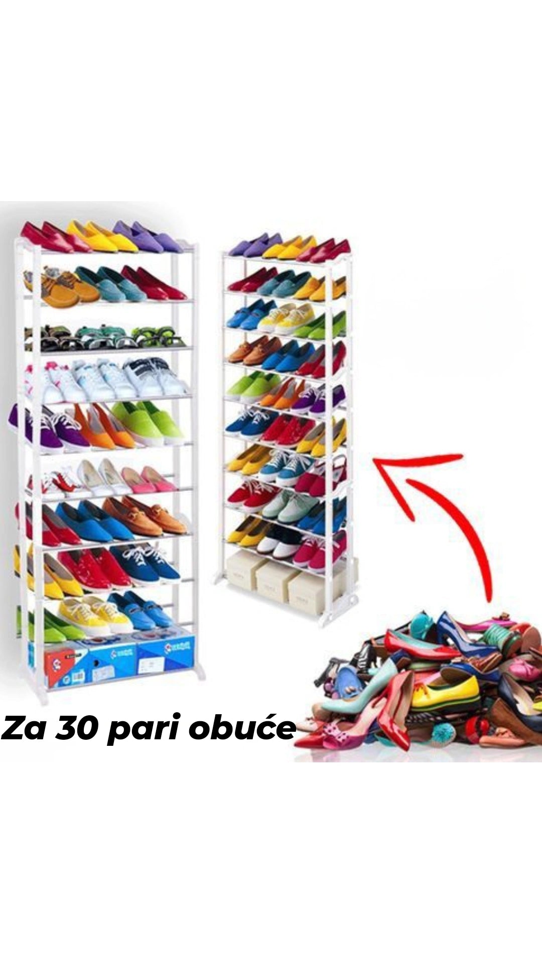 Praktični Cipelarnik Za 𝟯𝟬 Pari Obuće
