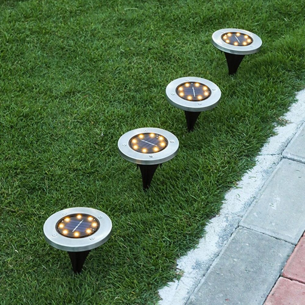 Ubodne Solarne Disk Svetiljke set od 4 sa 8 Led dioda