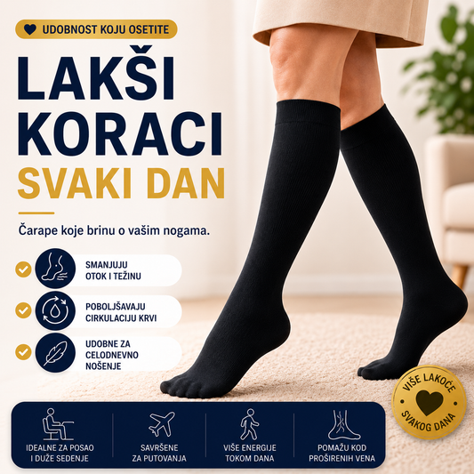 1+1 Par Gratis - Kompresivne Čarape Za Lakše Korake Svaki Dan