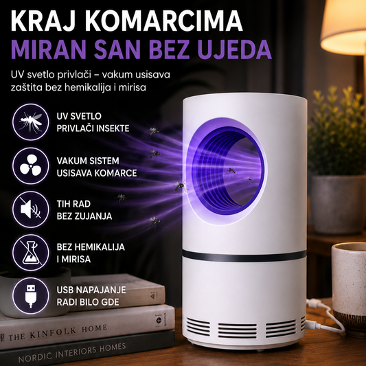 UV VAKUM LAMPA KOJA PRIVLAČI I USISAVA INSEKTE DOK VI SPAVATE