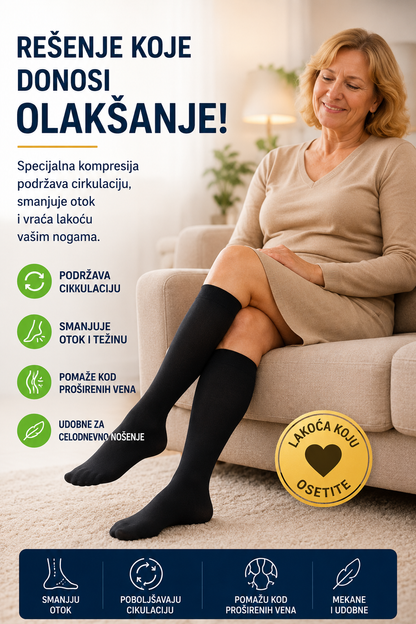 1+1 Par Gratis - Kompresivne Čarape Za Lakše Korake Svaki Dan