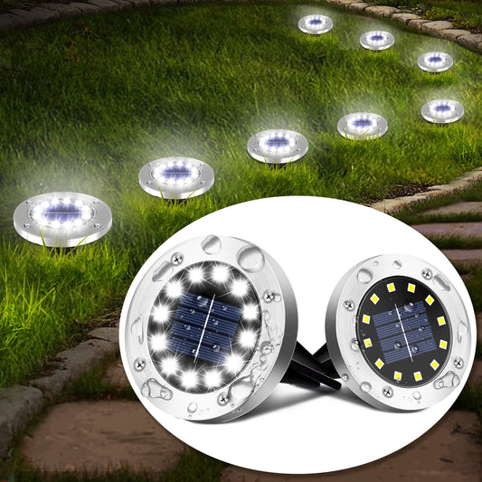 Ubodne Solarne Disk Svetiljke set od 4 sa 8 Led dioda