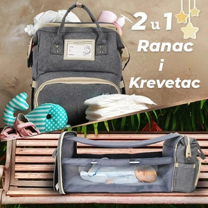 Ranac i Krevetić 3u1 za bebe