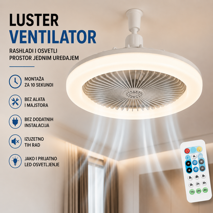 Luster Ventilator sa LED Rasvetom 3u1