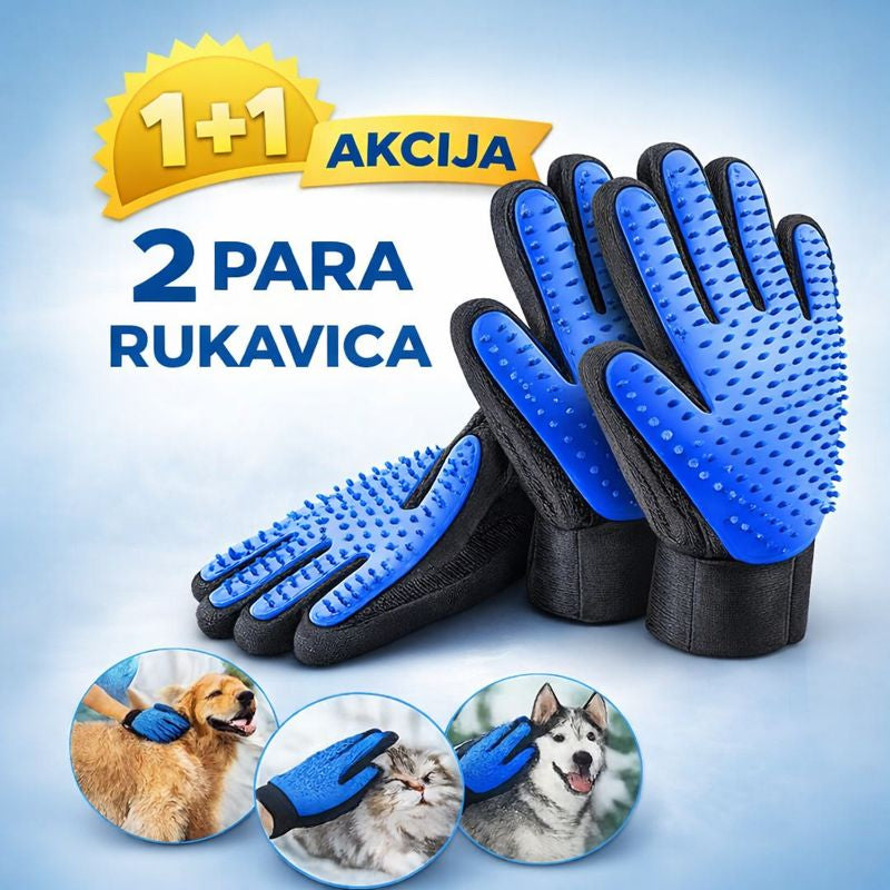1+1 GRATIS – 2 Para Grooming Rukavica za Pse i Mačke
