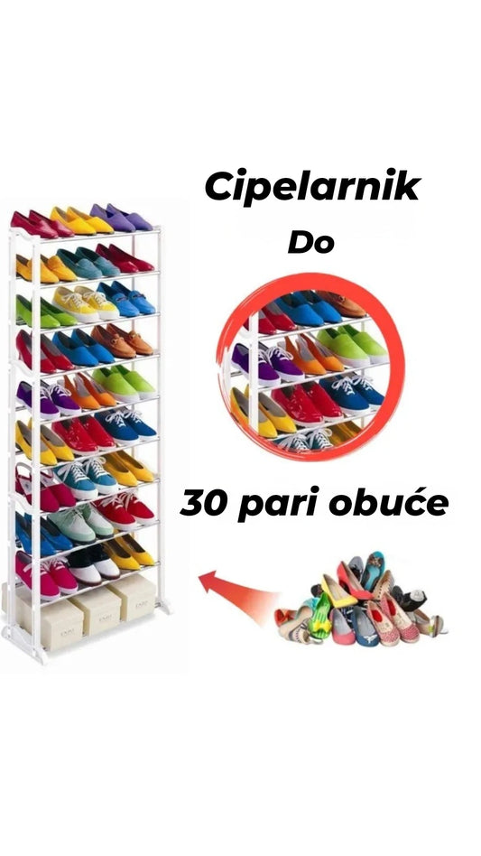Praktični Cipelarnik Za 𝟯𝟬 Pari Obuće